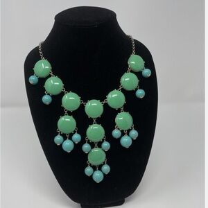 J. Crew Green and Aqua Necklace